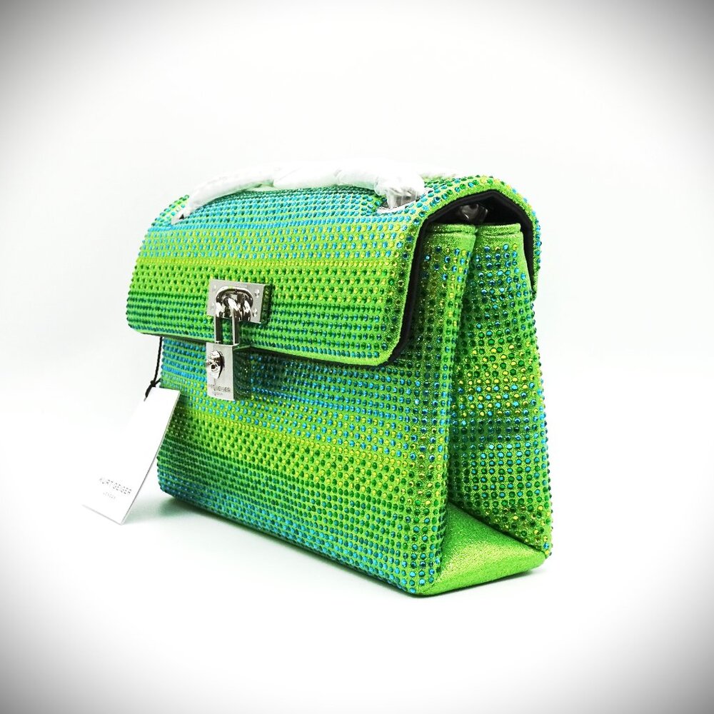 KURT GEIGER Mini Brixton Crossbody Bag in Open Green Color - Picture 2 of 11